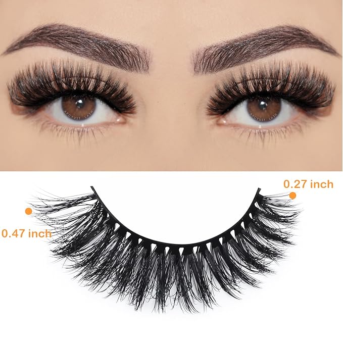 Lashes Mink Bulk 30 Pair Wholesale Lashes 5D Fluffy Eyelashes Wholesale Faux Mink Eyelashes Natural Medium Length Fake Lash with Portable Pack (Flare V 30 Pairs)