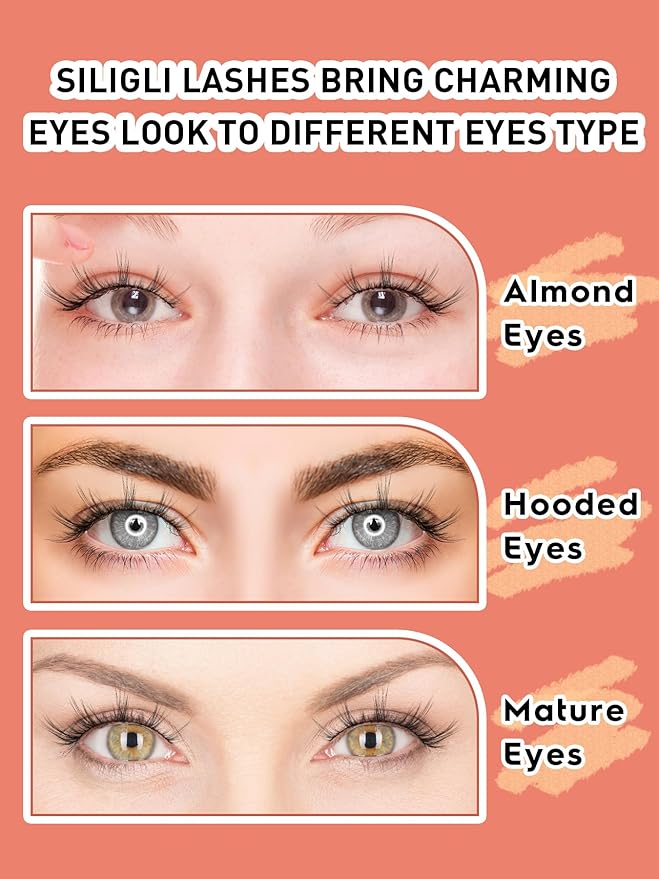 Manga Lashes - Wispy Anime Eyelashes, Natural Look, 3D Volume, 14mm, Thin Band, C Curl, 7 Pair Pack