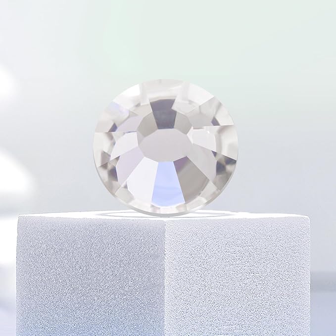 MEIBITE Flatback Rhinestones Bulk, 2880PCS Crystal Rhinestones for Clothes DIY Decoration Crafts, Crystal, SS30, 6.3-6.5mm