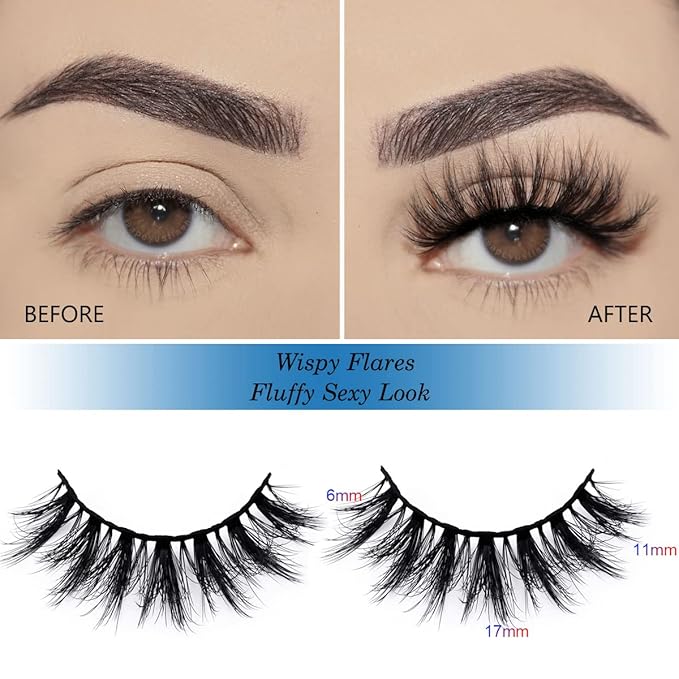 Lashes Bulk 30 Pair Wholesale Faux Mink Eyelashes 5D Fluffy Eyelash 15mm 18mm 20mm Natural Medium Length Fake Lash with Portable Pack