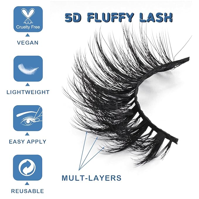 Lashes Mink Bulk Wholesale Lashes 5D Fluffy Eyelashes (Doll Eye 30 Pairs)