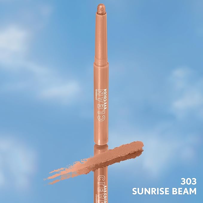 CoverGirl Clean Eye Color, Sunrise Beam, Eyeshadow Sticks, Ultra Creamy Formula, Lightweight, Buildable Formula, Lasts All Day, Smudge-Proof, 0.05oz