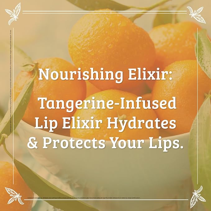 Pharmacopia Chamomile Tangerine Vegan Lip Elixir - Nourishing Vegan Herbal Lip Balm with 100% Natural and 70% Certified Organic Ingredients, 0.25 Oz, Pack of 3