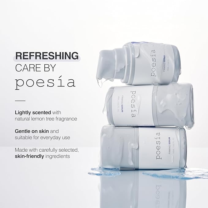 Poesia Hydro-Phyto Collagen Deep Firming Serum – Brightening & Firming Ampoule with Niacinamide & Adenosine – 1.62 fl. oz