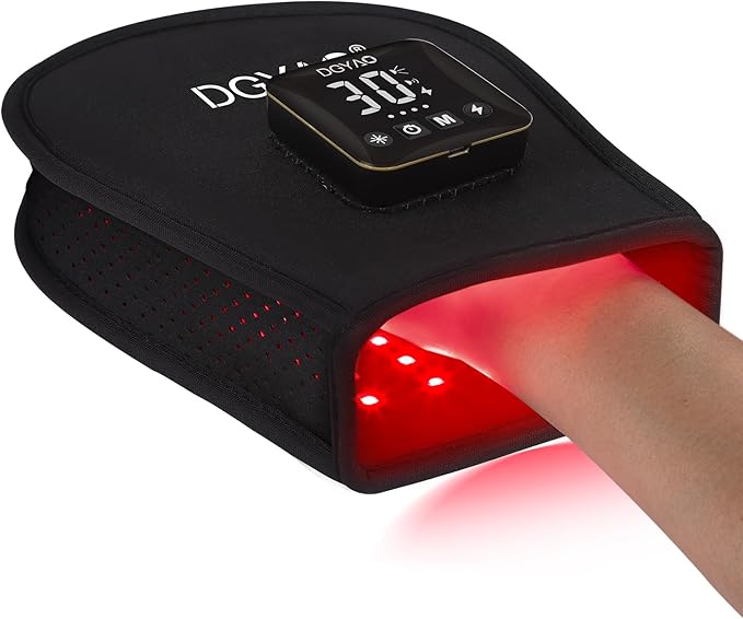 Infrared Light Therapy Gloves Hand Pain Relief with Finger Flexibility - Deep Penetration Red Light Therapy Gloves for Hands Wrist & USB-C Fast Charge