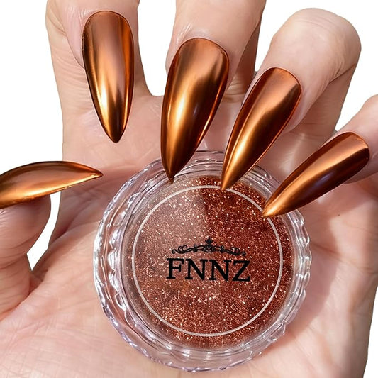 FNNZ Chrome Nail Powder, Metallic Nail Powder Pigment Premium Mirror Effect Salon Nail Art Glitter Dust for Valentines Gel Polish Decoration Home DIY Nail Manicure Supplies - Autumn Grove