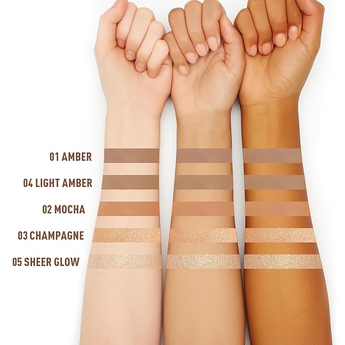 FV Contour and Highlighter Stick Set - Creamy, Highly Pigmented & Blendable for a Sculpted, Natural Glow, Waterproof & Long-Lasting Finish, Perfect for On-The-Go Makeup, 02 Mocha & 03 Champagne