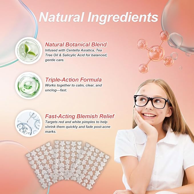 Pimple Patches for Face, Clear Hydrocolloid Acne Patches, Invisible Zit Covers & Spot Stickers with Tea Tree Oil & Salicylic Acid, 3 Sizes (10mm, 12mm, 14mm), 400 Count
