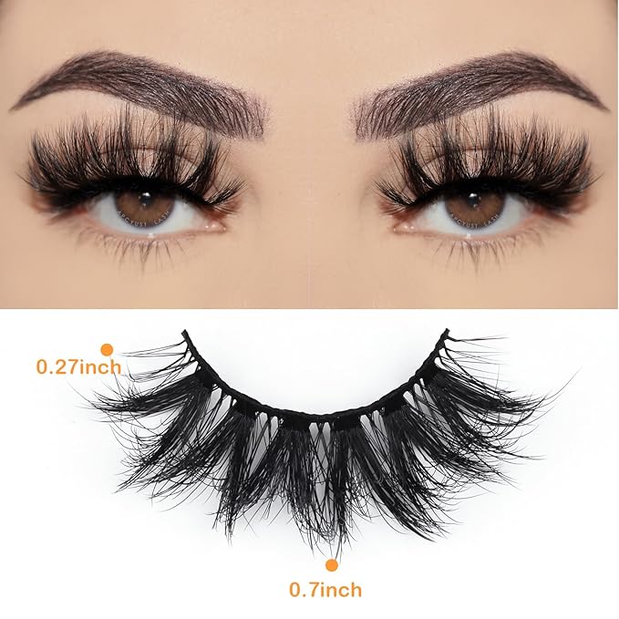 Lashes Mink Bulk 30 Pair Wholesale Lashes 5D Fluffy Eyelashes Wholesale Faux Mink Eyelashes Natural Medium Length Fake Lash with Portable Pack (Round V 30 Pairs)