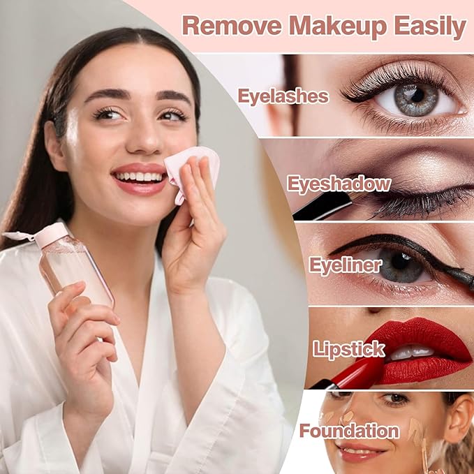 Sukh Makeup Remover Cloth - 7PCS Makeup Cloth Microfiber for Facial Cleaning 6" x 6" Reusable Face Wash Cloth for All Skin Types Face Wash Cloth Soft Makeup Towels Facial Cleansing Cloths for Women
