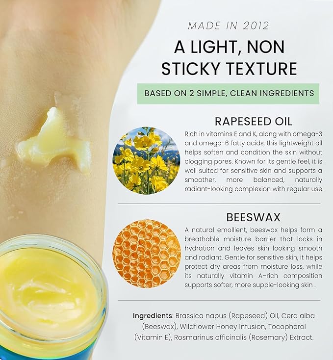Beesalene Original Unpetroleum - 100% Natural & Hypoallergenic Alternative to Petroleum Jelly - Lips, Hands, Baby, Makeup Remover and More (4 Ounce)