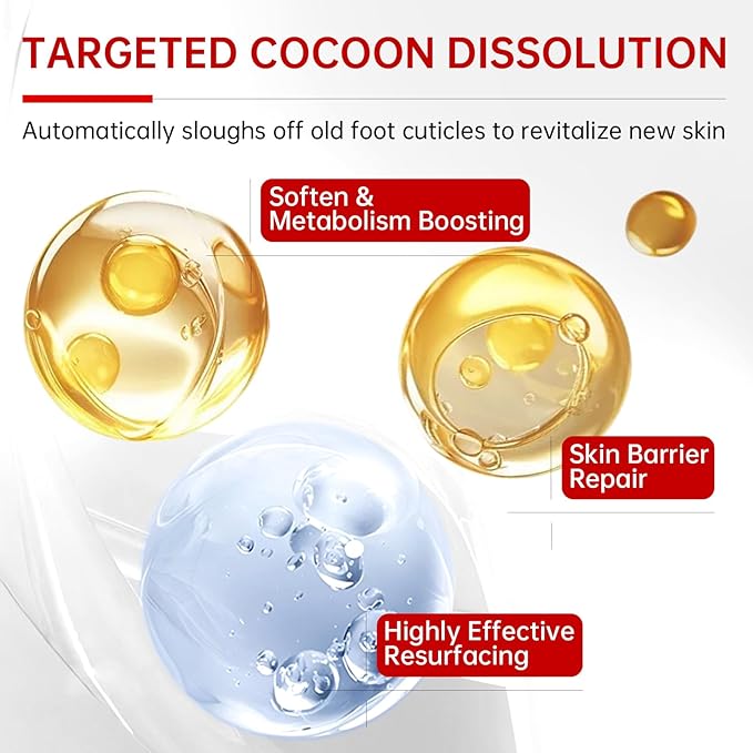 QQE 3 Pack Foot Peeling Mask, Hydrating Exfoliating Foot Mask for Dry Cracked Feet, Callus Remover & Cracked Heel Repair & Foot Care