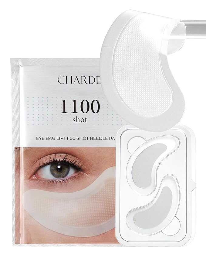 CHARDE 1100 Dissolvable Micropoints Eye Patch - Under Eye Patches for Puffy Eyes & Dark Circles - Korean Eye Mask for Appearance of Eye Bag Lift & Hydration - Cooling Under Eye Gels, 4 Pairs