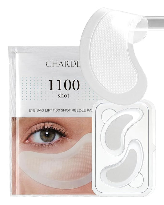 CHARDE 1100 Dissolvable Micropoints Eye Patch - Under Eye Patches for Puffy Eyes & Dark Circles - Korean Eye Mask for Appearance of Eye Bag Lift & Hydration - Cooling Under Eye Gels, 4 Pairs