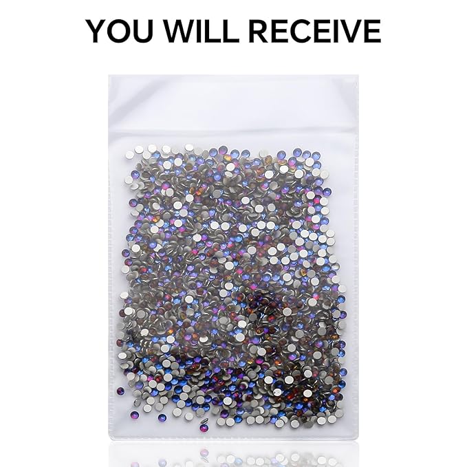 1440Pcs Blue Blaze Crystal Rhinestones,Glass Flatback Rhinestones Small Gemstones for Nail Face Makeup Art Crafts Clothes Decoration -(SS8,2.4mm,Blue Blaze)