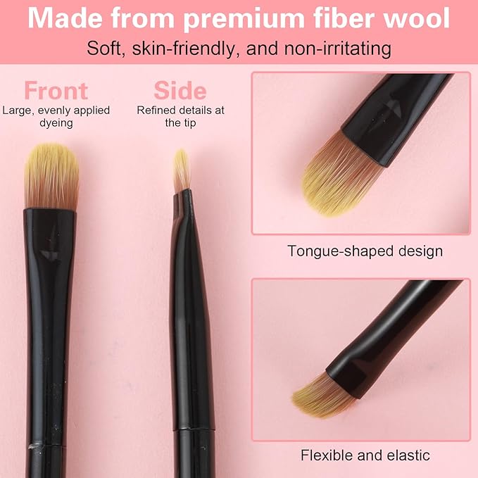 3PCS Flat Concealer Brush Small Black Premium Synthetic Makeup Brushes Under Eye, Travel Foundation Make up Brush Set Precise Coverage Dark Circles Face Contour Blending Brushes(3 Sizes)