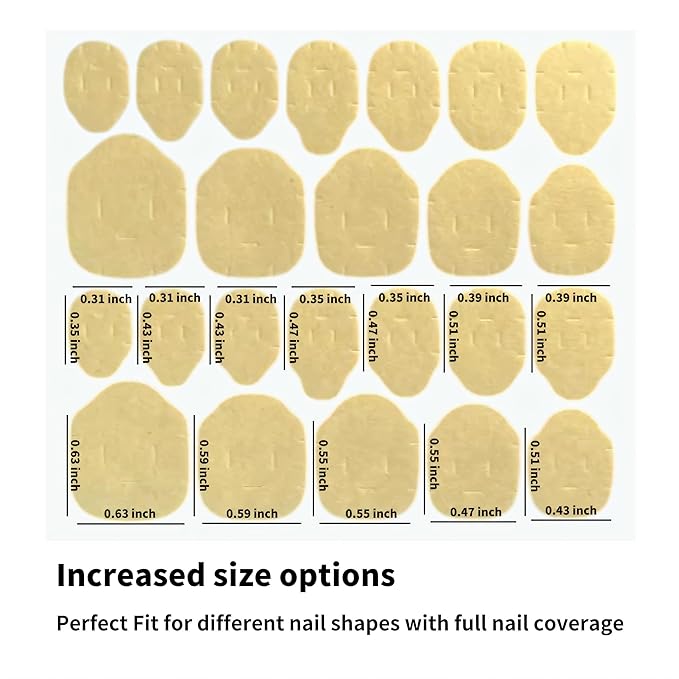 Fiaoudm Ultra-Slim Nail Adhesive Tabs – Jelly Double Sided Waterproof Gel Sticker Pads with Tool Set, Seamless & Strong Hold for Press On Nails, Fake Tips & Manicures, 24 Sizes Extra-Strong Kraft(5)