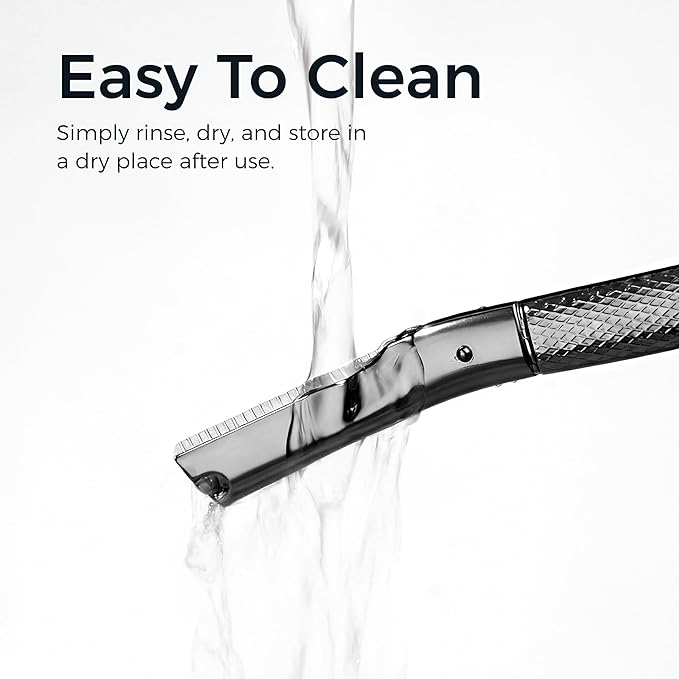 ZOMCHI Eyebrow Razor, Face Razors for Women&Men, Eyebrow Trimmer Shaper with Precision Cover,Facial Shaver with 6 Blades (Black)