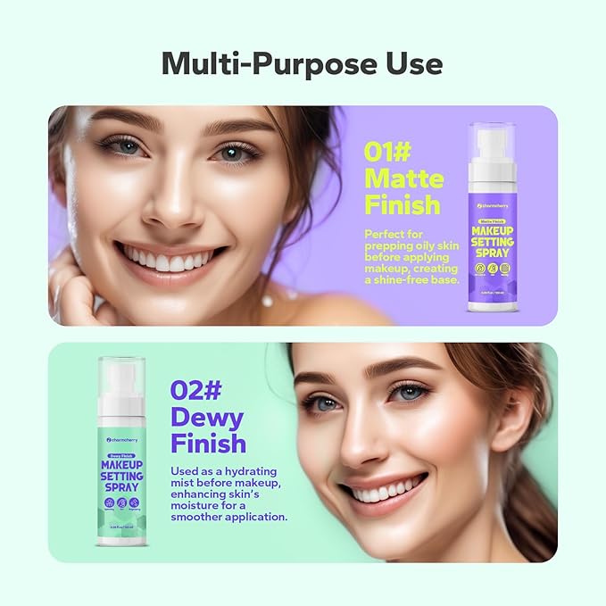 Makeup Setting Spray (4.06 Fl Oz), Dewy Finish Setting Spray for Makeup, Hydrating Makeup Setting Spray for Long Lasting Glow, Dewy Look Setting Spray for All Skin Types