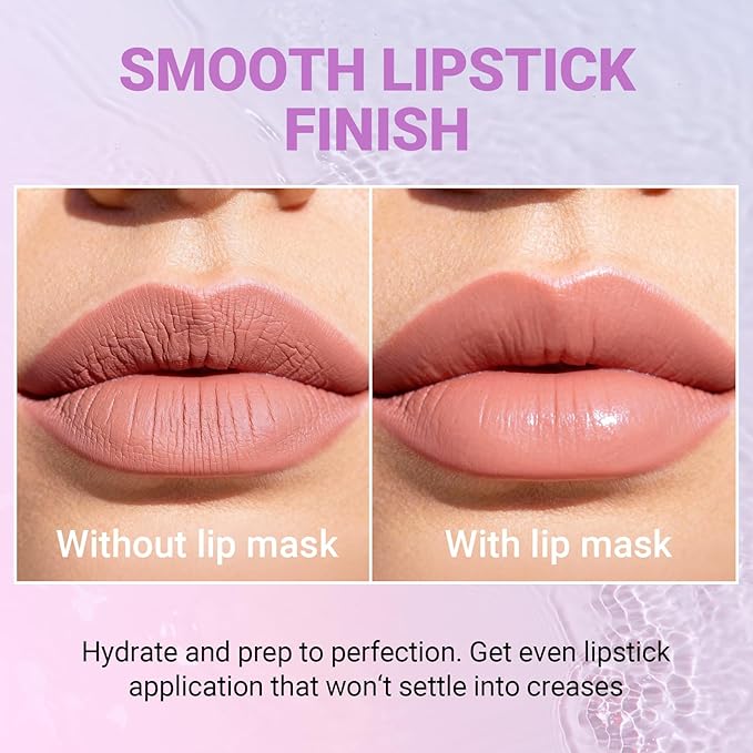 iMethod Lip Mask Overnight - Lip Sleeping Mask for Dry Lips, 8-Hour Hydrating Lip Balm with Hyaluronic Acid, Intense Moisturizing Lip Treatment to Nourish & Repair - Grape