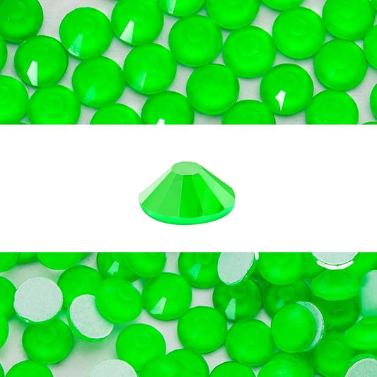 Novani 3000 Pieces Flatback Rhinestones Glass Round Gems Neon-Green Crystals for Nail Art DIY Crafts Clothes Shoes,SS6,1.9-2.0mm