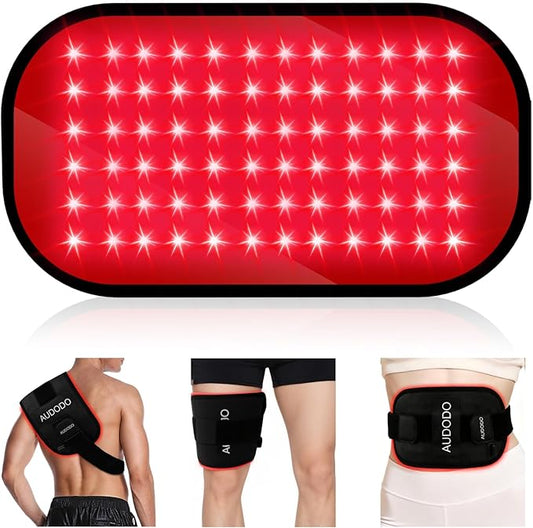 Red Light Therapy for Body, Infrared Light Therapy for Body, Red Light Therapy Belt with Timer, 660nm&850nm Portable Heating Light Pad, Redlight Therapy for Back Shoulder Knee Hands