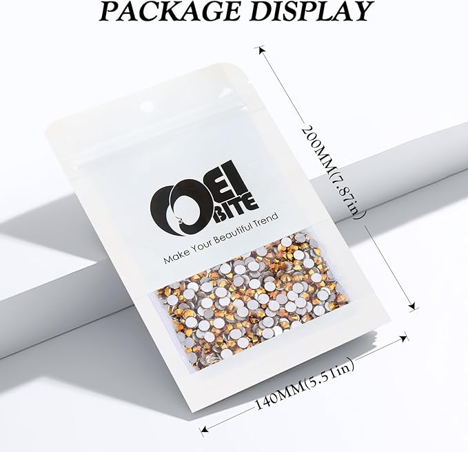 Meibite Gold Flatback Rhinestones, Glass Rhinestones for Nail Art and Craft, Glue Fix, Loose Crystal Gemstones(Gold, SS20, 2880pcs, 4.6-4.8mm)