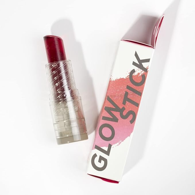 Pacifica Glow Stick Lip Oil Rosy Glow Sheer Rose Hydrating Lip Tint Balm, Moisturizing Glossy Oil for Dry Lips, Vitamin E Enriched, Non-Sticky Natural Shine, Vegan & Cruelty-Free Clean Beauty .14 oz