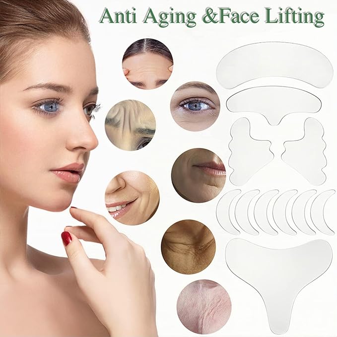 Neck Wrinkle Patches, Anti Wrinkle Silicone Patches，Reusable Chest Firming and Tightening Facial Masks, Collagen Neck Fine Line Pads for Women Reduce Fine Wrinkles, Moisturizing & Firming（11PCS)