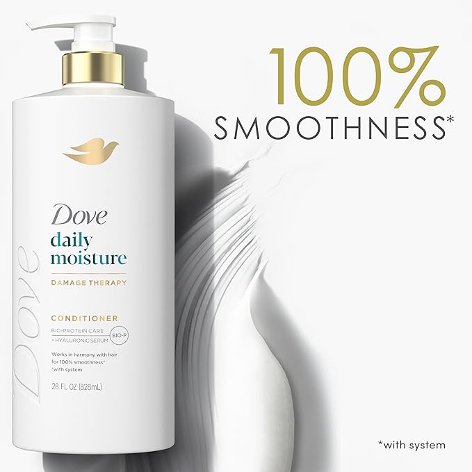 Dove Conditioner 4 Pack Intensive Repair for Damaged Hair with Bio-Protein Care Technology and Amino Serum 28 Fl Oz