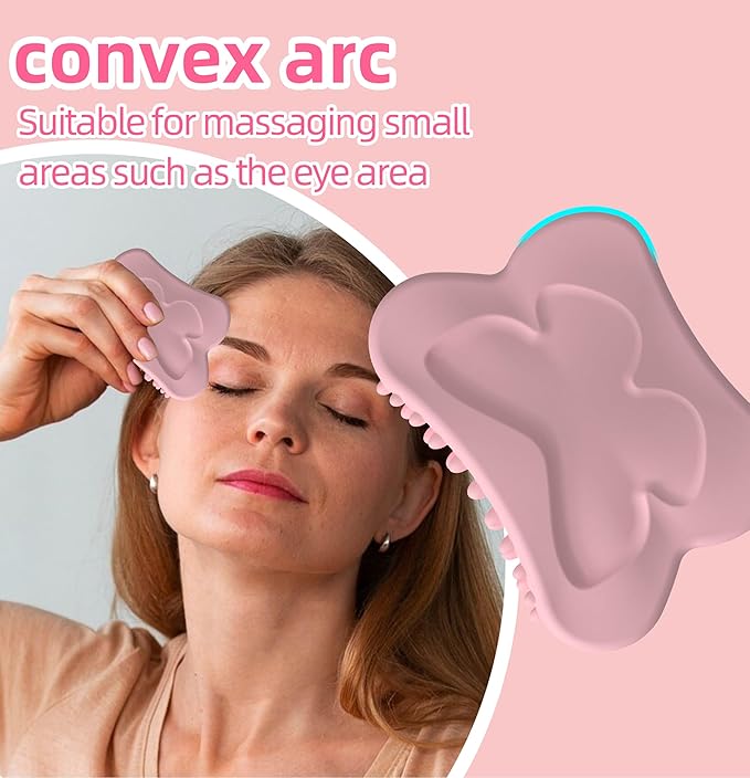 Lymphatic Contour Face Brush【Anti-Puffiness】【Lift】【Massage】 Silicone Lymphatic Face Brush, Gua Sha Brush，Purple