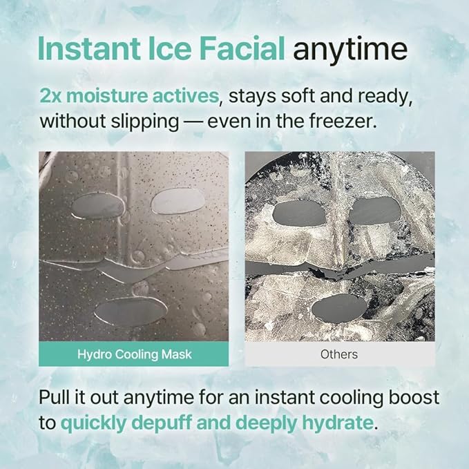 NDP Collagen Cica Cooling Hydro Mask – World’s First Freeze-Ready Hydrogel Face Mask with 55,000Da Vegan Collagen, Real Mugwort & Centella – Korean Mask for Sensitive Skin (36g x 1ea)