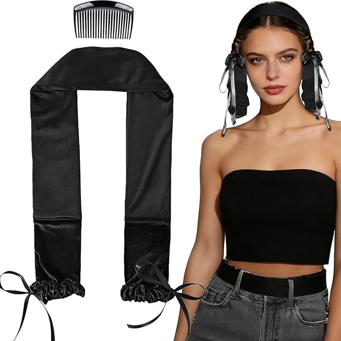 Heatless Curling Scrunchie Overnight Blowout, Sleep Scrunchie, Heatless Hair Curler Damage-Free, for Sleeping Soft Rollers for Overnight No-Heat Curls Short, medium and long hair To Sleep