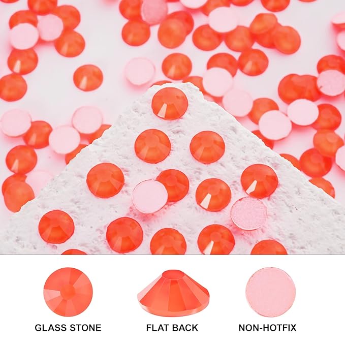 Novani 3000 Pieces Flatback Rhinestones Glass Round Gems Neon-Hyacinth Crystals for Nail Art DIY Crafts Clothes Shoes,SS20,4.6-4.8mm