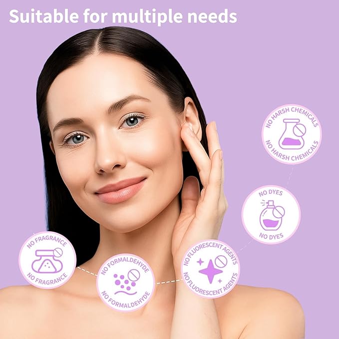 Hanging Disposable Face Towels 180 Count, Wall Mount for Easy Dispensing, Ultra Soft & Lint-Free 8x7 Inch Dry Wipes for Makeup Removal, Sensitive Skin & Daily Skincare