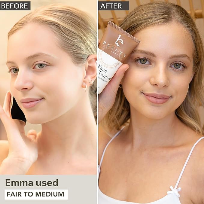 Face Tanner - USA Made with Natural & Organic Ingredients, Gradual Facial Self Tanner Lotion for Natural-Looking Fake Tan & Streak-Free Natural Glow