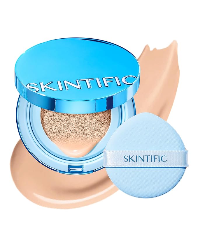 Velvet Matte Cushion Foundation Blue #01 Vanilla| Full Coverage,12H Oil Control,Ideal for Oily & Combination Skin,Waterproof,Long-Lasting, Lightweight, Hydrating,Transfer-Proof