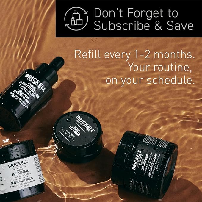 Brickell Men's Retinol Face Moisturizer Cream For Men, Natural & Organic, Anti-Wrinkle Face Night Cream with Retinol & Hyaluronic Acid To Reduce Fine Lines and Even Skin Tone, Fragrance-Free, 2 Ounce
