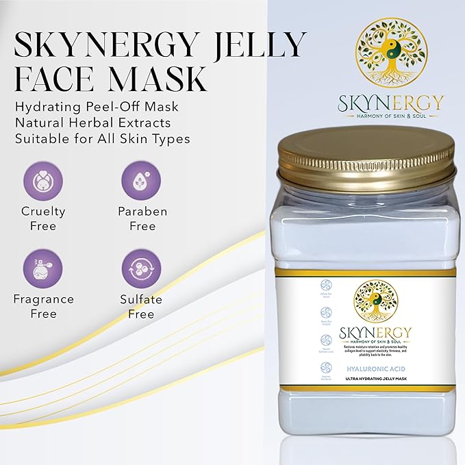 Hyaluronic Acid Jelly Mask - Professional Hydro Glo Peel-Off jelly Mask for Hydration, Soothing & Glowing Skin, Suitable for All Skin Types, Vajafacial Jelly Mask | 12 Applications (30 Fl Oz)