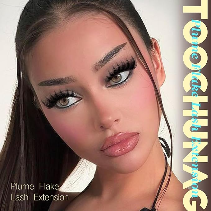 TOOCHUNAG Anime Spikes Lash Clusters 80D+100D Spiky Cluster Eyelash Extensions Volume Eyelash Clusters for DIY Plume Flake Lashes Extension 4 Styles Long Wispy individual Lashes (280pcs-12-23mm)