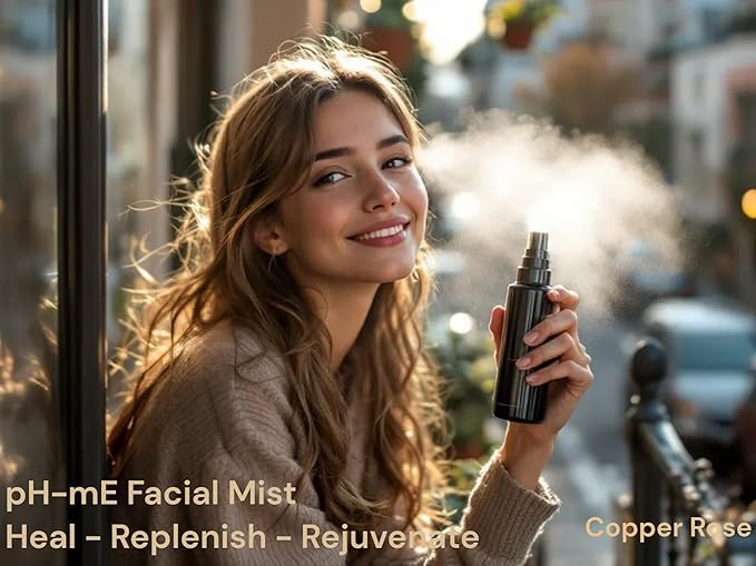 Hydrating Cleaning Face Mist, Copper Rose, Pure, Natural, Organic Ingredients Helps your Skin Reduce Wrinkles, Fine Lines, Inflammation, Acne, for Clear Beautiful Skin (2oz)