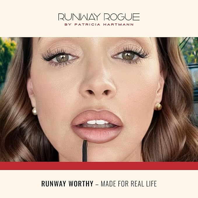 Runway Rogue Designer Liner Lip Pencil, Matte Blush-Pink Lip Liner Pencil and Lip Liner Sharpener, ‘It’s a Wrap’