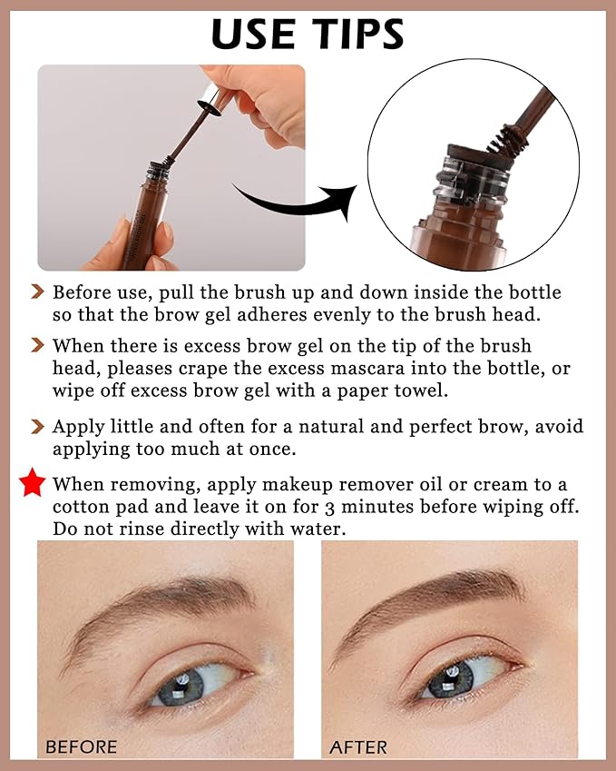 Tinted Eyebrow Mascara Gel-1Pcs Longlasting Waterproof Red Eyebrow Glue Colored Liquid Mascaras,Tint Brow Filler, Length Curling Mascara,Halloween Cosplay Party Eye Makeup Gift for Women-09