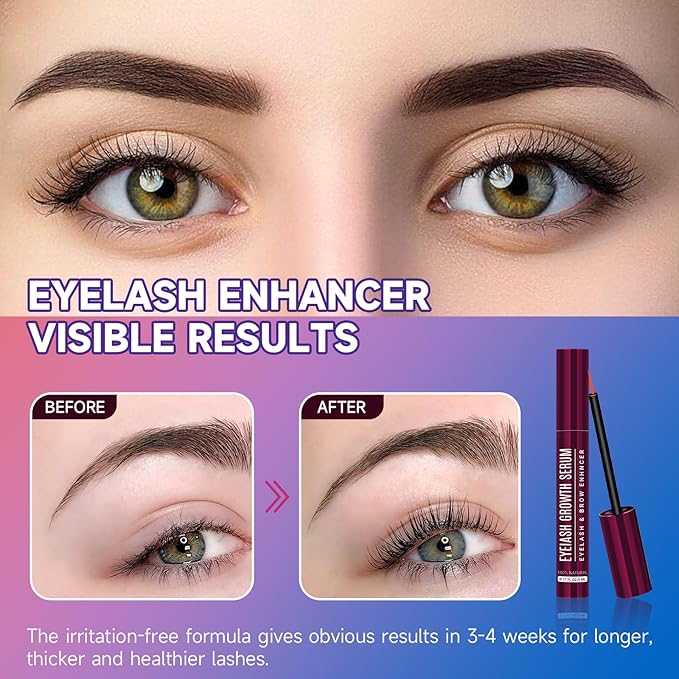 Eyelash Growth Serum, Lash Serum for Eyelash Growth & Enhancing, Advanced Formula for Natural Lashes or Lash Extensions & Brows (0.17 FL OZ, Count, 1)