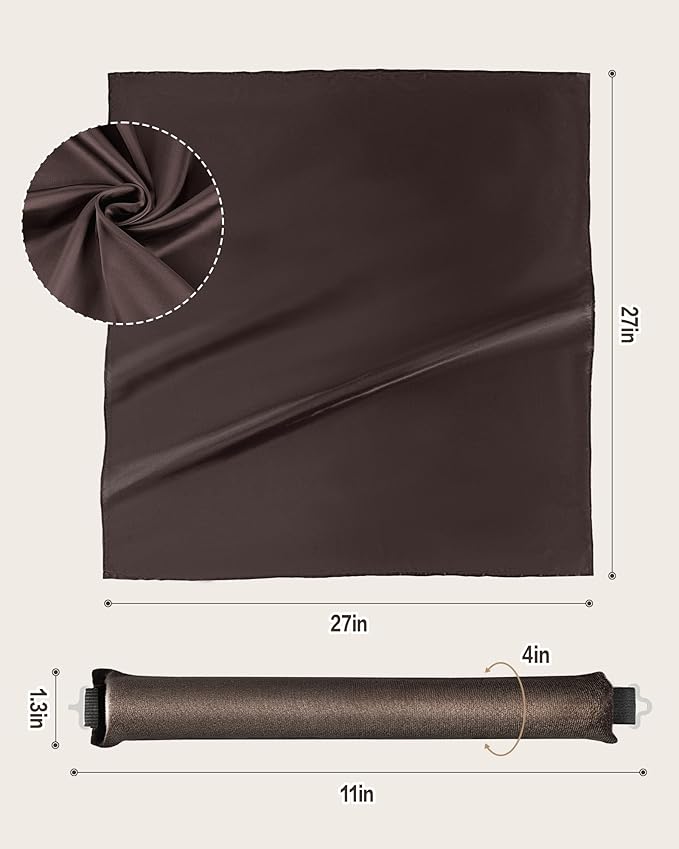 Heatless Curls Overnight Hair Curler - 4 Pcs Curling Rod to Sleep In, Velvet Hair Rollers with Satin Hair Scarf
