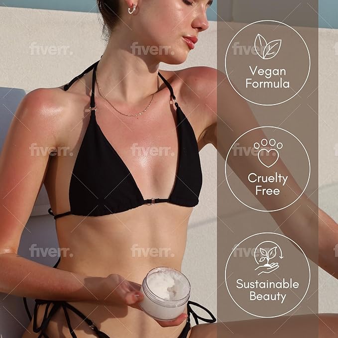 Manjeri Skincare Coconut Bliss Body Scrub, Luxurious Exfoliator for Smooth, Soft Skin, Dead Skin Cell Remover, Hydrating and Nourishing Formula