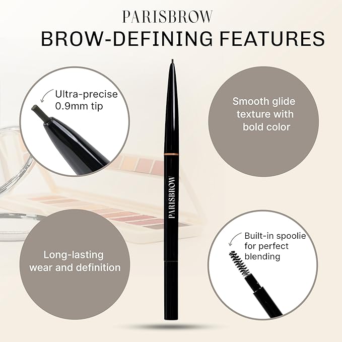 PARISBROW Slim Brow Pencil 01/Brown Eyebrow Ultra-Fine Eyebrow Pencil (0.9mm Tip)