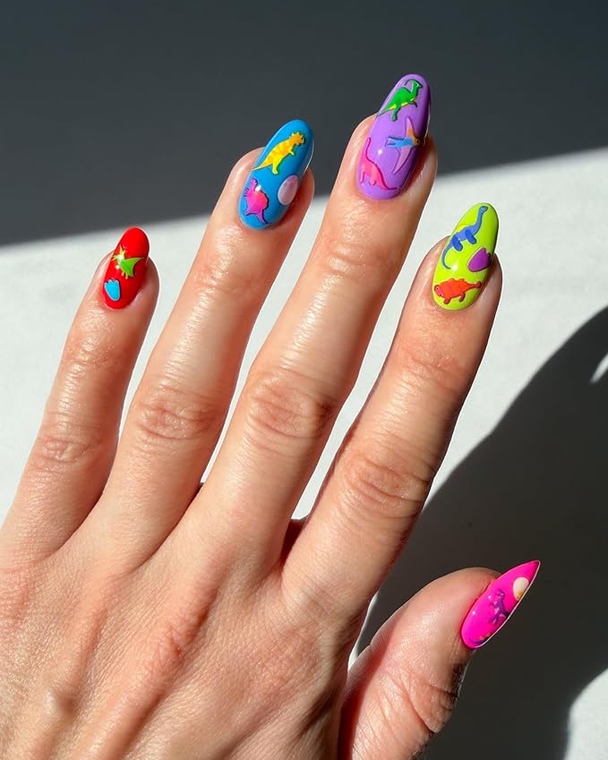 Deco Beauty Dinos-Super Thin & Easy-to-Apply Nail Art with The Cutest Designs-Durable & Long-Lasting Nail Art Stickers and Decals for Women, for DIY at-Home Manicures & Salon-Quality Nails