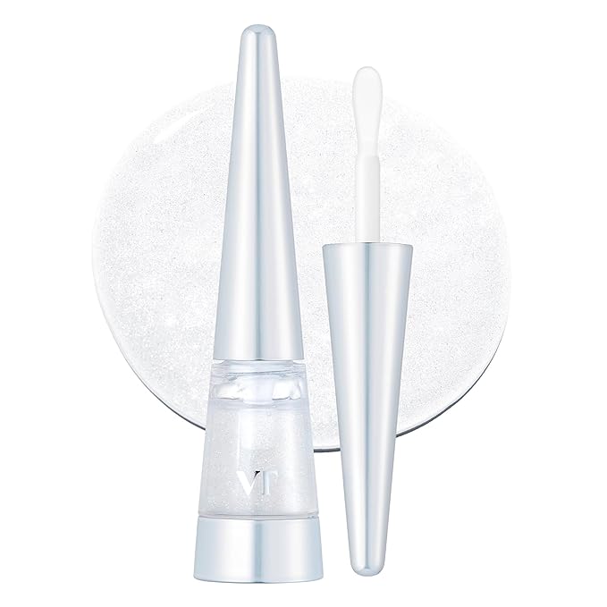 VT COSMETICS Reedle Shot Lip Plumper, Hydrate & Volumize Lip Gloss, Smooth Lip Wrinkles, Korean Lip Plumper, High Shine, Lip Enhancer, Hyaluronic Acid, Stocking Stuffers, 0.15 oz. (Crystal (Glitter))