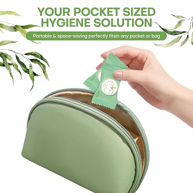 Disposable Face Towel for Travel 300 Pcs, Thicken Compressed Towels, Compact Mini Coin Tissue Eco-Friendly Clean Cotton Washcloths, Portable Facial Towels for Beauty Gym Home Use (Green)